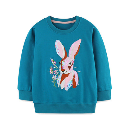 MyKids-USA® Animals Cartoon Pattern Long Sleeves Sweatshirt for Stylish Girls