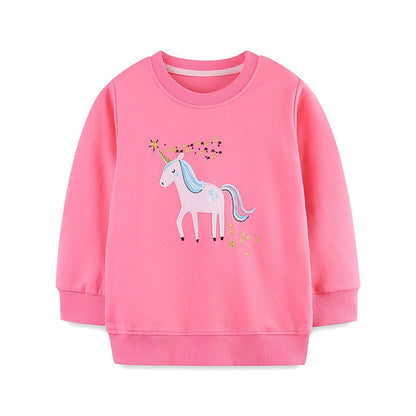 MyKids-USA® Animals Cartoon Pattern Long Sleeves Sweatshirt for Stylish Girls
