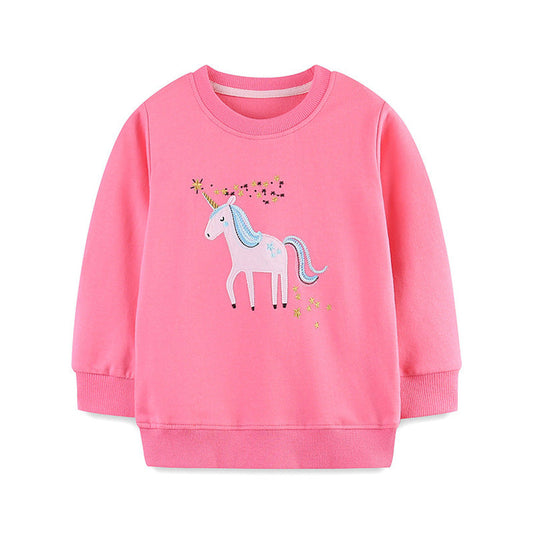MyKids-USA® Animals Cartoon Pattern Long Sleeves Sweatshirt for Stylish Girls