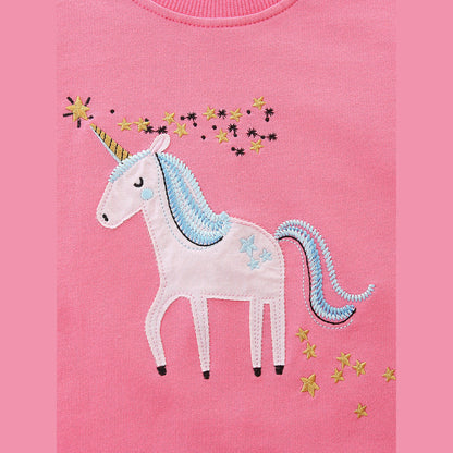 MyKids-USA® Animals Cartoon Pattern Long Sleeves Sweatshirt for Stylish Girls