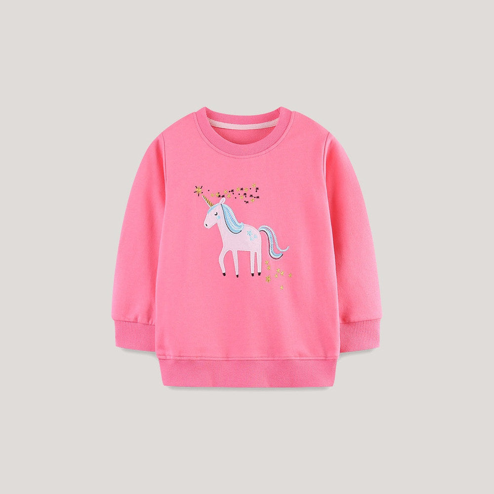 MyKids-USA® Animals Cartoon Pattern Long Sleeves Sweatshirt for Stylish Girls