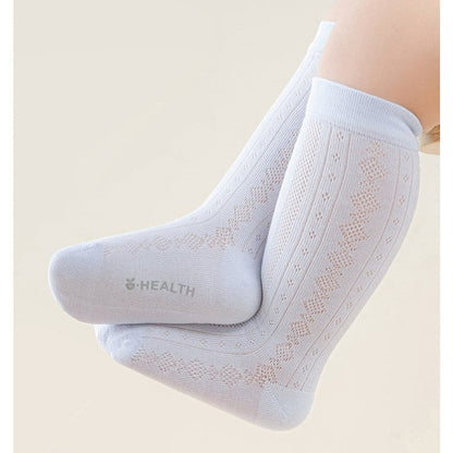MyKids-USA® Baby Kids Boys and Girls Breathable Letters and Geometric Pattern Mid-calf Socks Set
