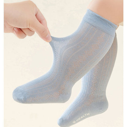 MyKids-USA® Baby Kids Boys and Girls Breathable Letters and Geometric Pattern Mid-calf Socks Set