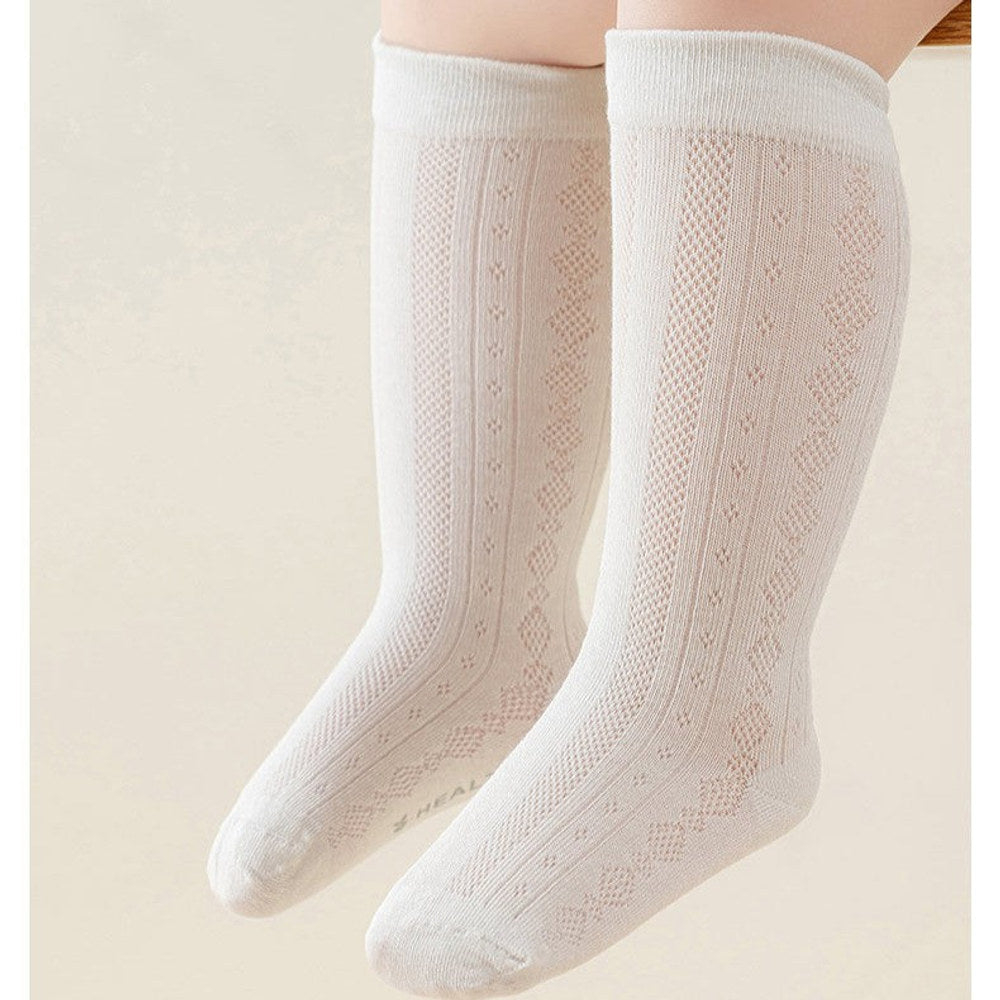 MyKids-USA® Baby Kids Boys and Girls Breathable Letters and Geometric Pattern Mid-calf Socks Set