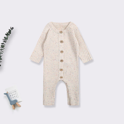 MyKids-USA® Baby Kids Long Sleeves Dots Pattern Single Breasted Knitted Rompers