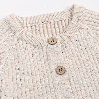 MyKids-USA® Baby Kids Long Sleeves Dots Pattern Single Breasted Knitted Rompers