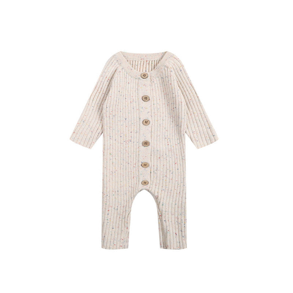 MyKids-USA® Baby Kids Long Sleeves Dots Pattern Single Breasted Knitted Rompers