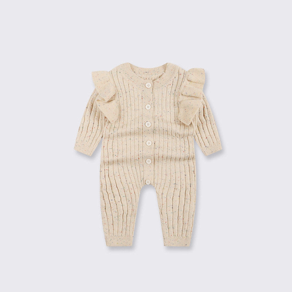 MyKids-USA® Baby Kids Long Sleeves Dots Pattern Single Breasted Knitted Rompers