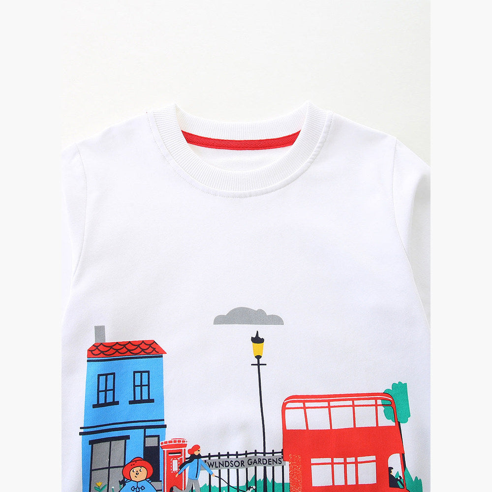 MyKids-USA® Cartoon Pattern Long Sleeves Pullover for Stylish Girls