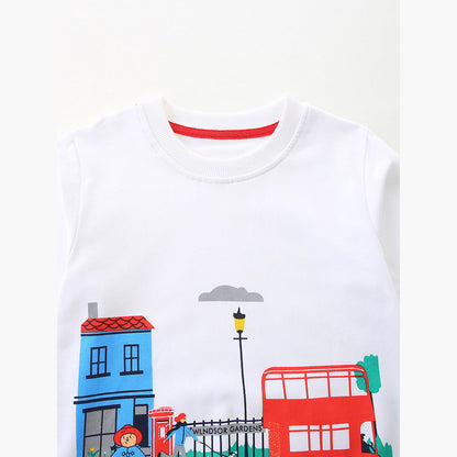 MyKids-USA® Cartoon Pattern Long Sleeves Pullover for Stylish Girls