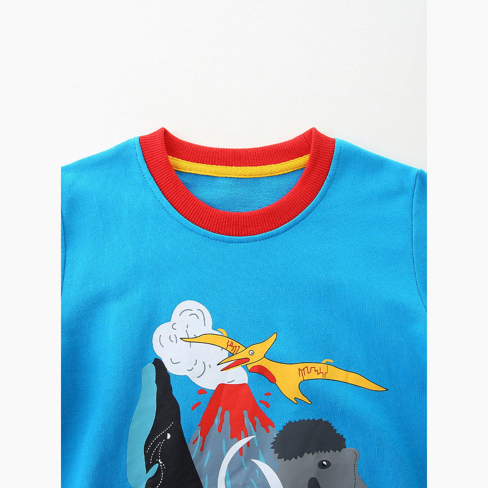 MyKids-USA® Animals Cartoon Pattern Long Sleeves Pullover for Boys