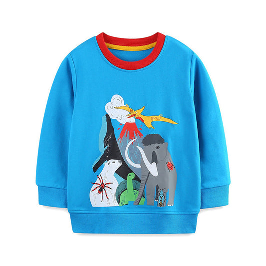 MyKids-USA® Animals Cartoon Pattern Long Sleeves Pullover for Boys