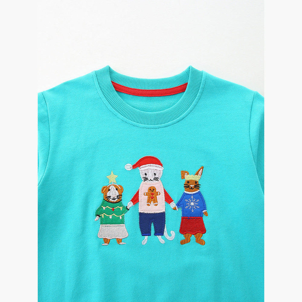 MyKids-USA® Animals Cartoon Pattern Long Sleeves Pullover for Kids