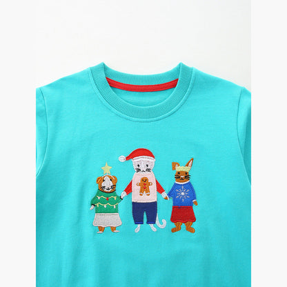 MyKids-USA® Animals Cartoon Pattern Long Sleeves Pullover for Kids