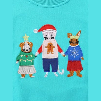MyKids-USA® Animals Cartoon Pattern Long Sleeves Pullover for Kids