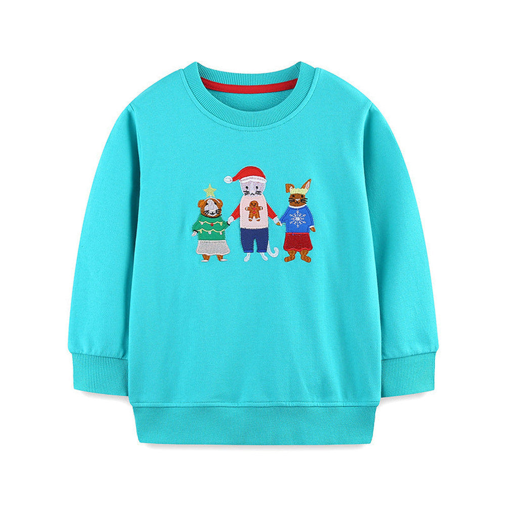 MyKids-USA® Animals Cartoon Pattern Long Sleeves Pullover for Kids