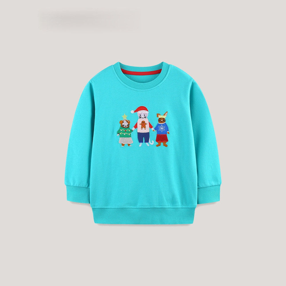 MyKids-USA® Animals Cartoon Pattern Long Sleeves Pullover for Kids
