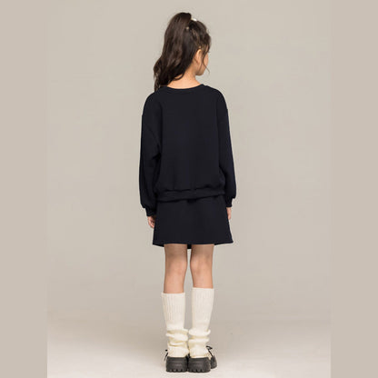 MyKids-USA® Kids Girls Long Sleeves Butterfly-bows Pattern Pullover and Skirt Sets