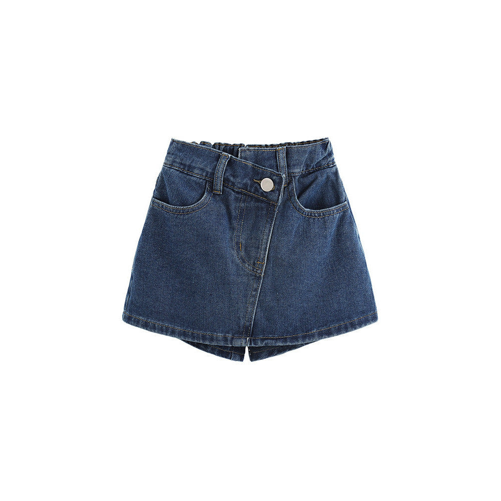 MyKids-USA® Girls Plain Denim Shorts