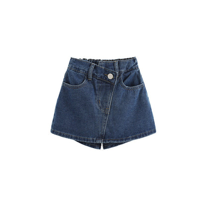 MyKids-USA® Girls Plain Denim Shorts