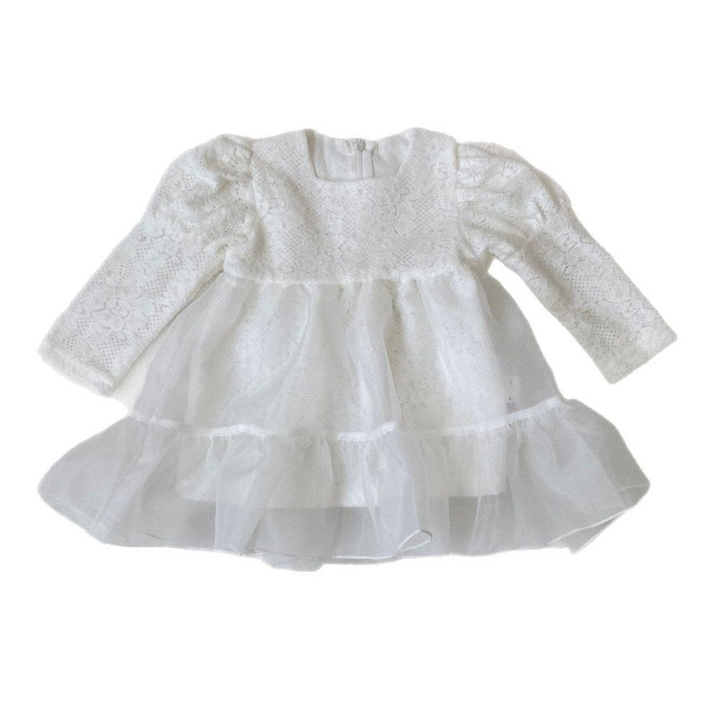 MyKids-USA® Baby Girls Long Sleeves Lace Tulle Dress