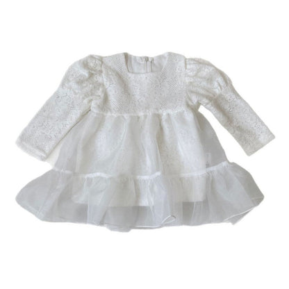 MyKids-USA® Baby Girls Long Sleeves Lace Tulle Dress