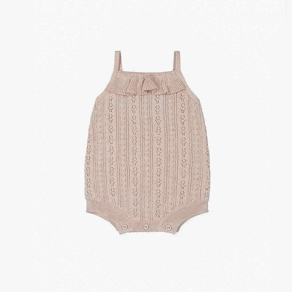 MyKids-USA® Baby Sleeveless Hollow-out Pattern Knitted Bodysuit
