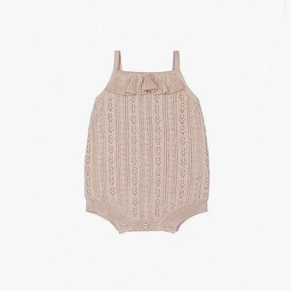 MyKids-USA® Baby Sleeveless Hollow-out Pattern Knitted Bodysuit