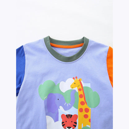 MyKids-USA® Baby Kids Boys Short Sleeves Animals Pattern T-shirt and Shorts Clothing Set
