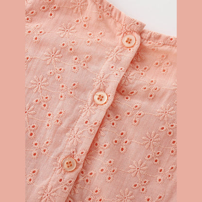 MyKids-USA® Baby Kids Girls Fly Sleeves Cute Flowers Embroidery Pattern Dress