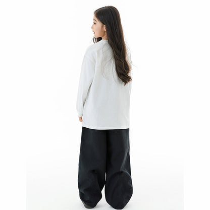 MyKids-USA® Kids Girls Long Sleeves Letters Pattern Sweatshirt and Black Pants Clothing Set