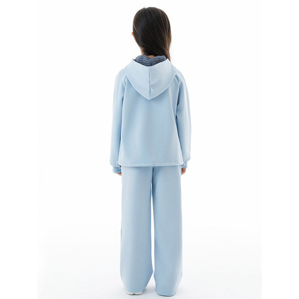 MyKids-USA® Kids Girls Long Sleeves Puppy Pattern Hoodie and Blue Pants Clothing Set