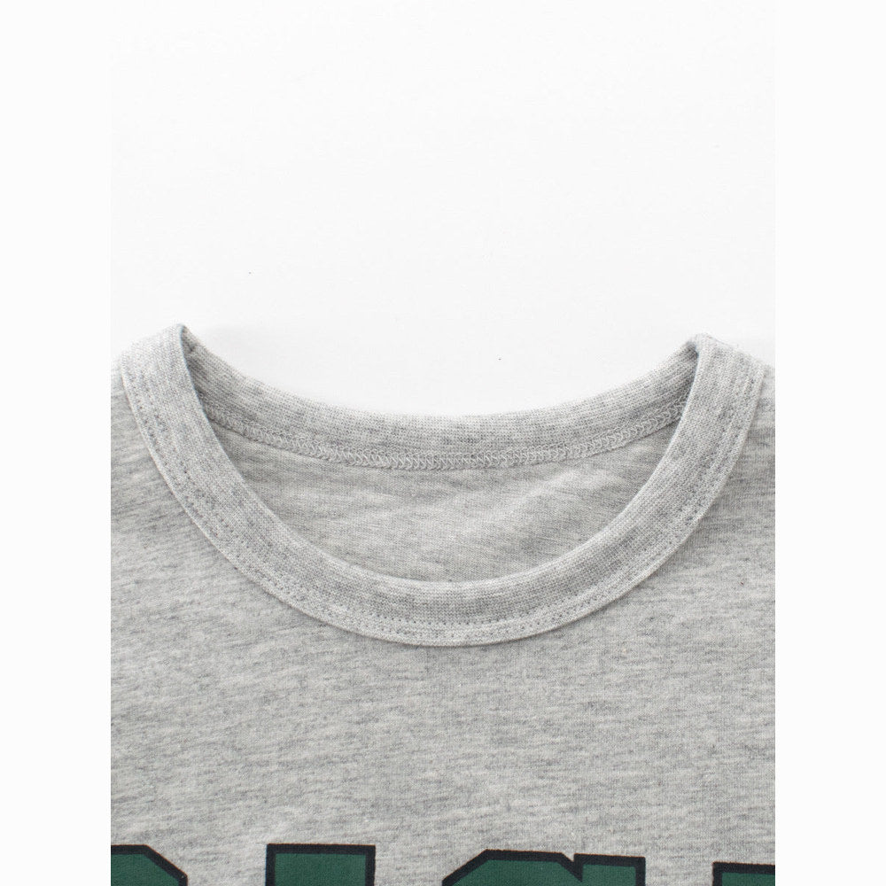 MyKids-USA® Boys’ Letters Pattern T-shirt in European and American Style