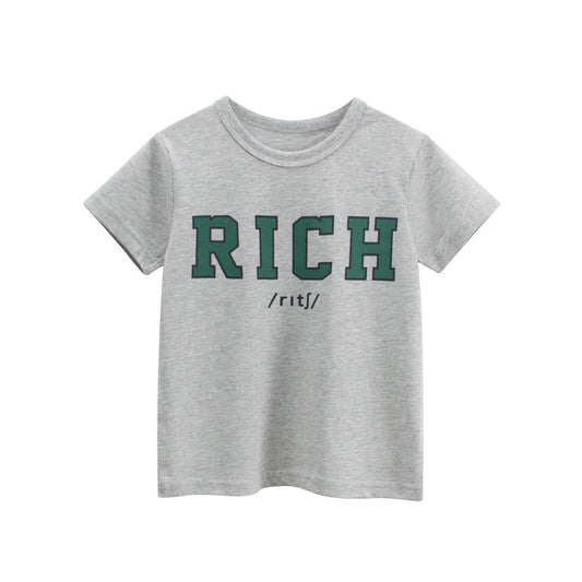 MyKids-USA® Boys’ Letters Pattern T-shirt in European and American Style