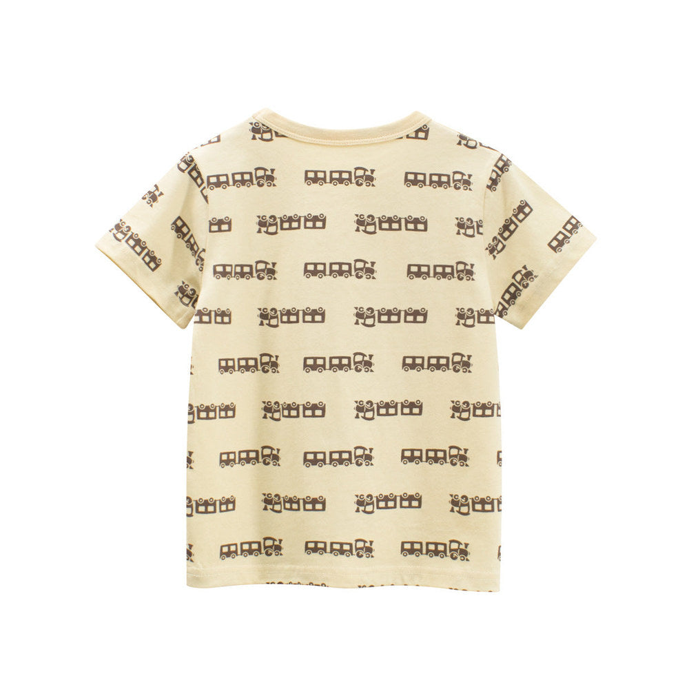 MyKids-USA® Cartoon Trains Pattern T-shirt for Boys