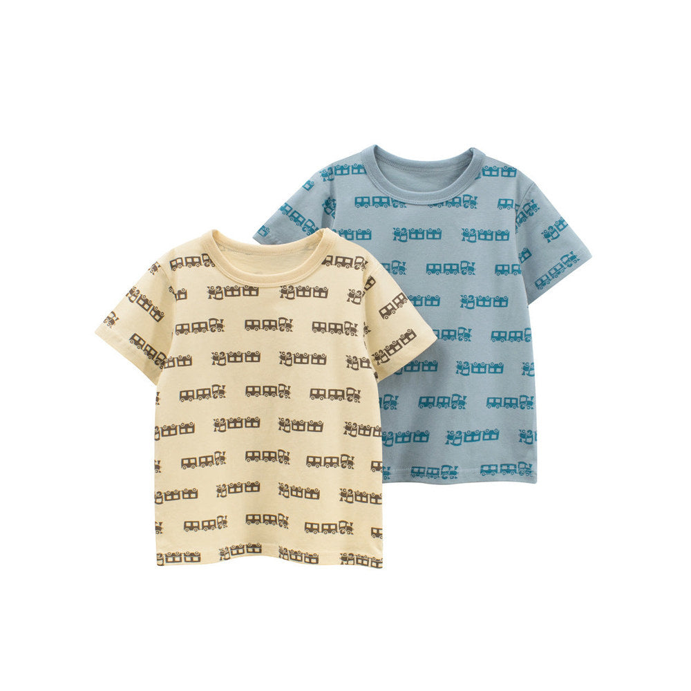 MyKids-USA® Cartoon Trains Pattern T-shirt for Boys