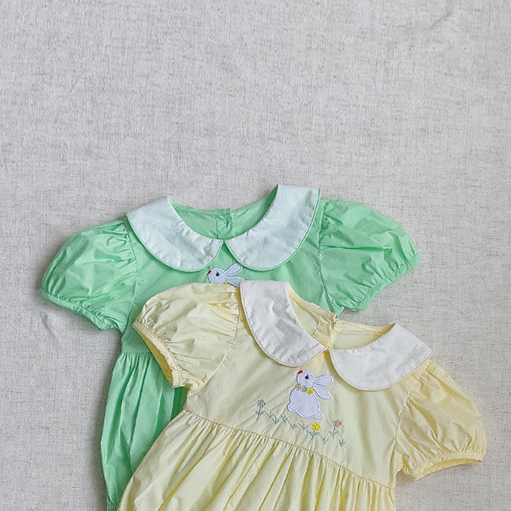 MyKids-USA® Baby Girls Short Sleeves Cartoon Rabbit Pattern Bodysuit