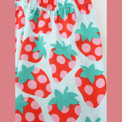 MyKids-USA® Baby Kids Girls Strawberry Shorts
