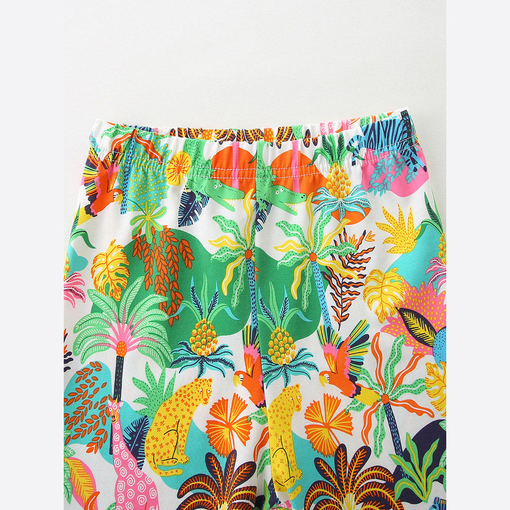 MyKids-USA® Baby Kids Girls Jungle Cartoon Pattern Shorts