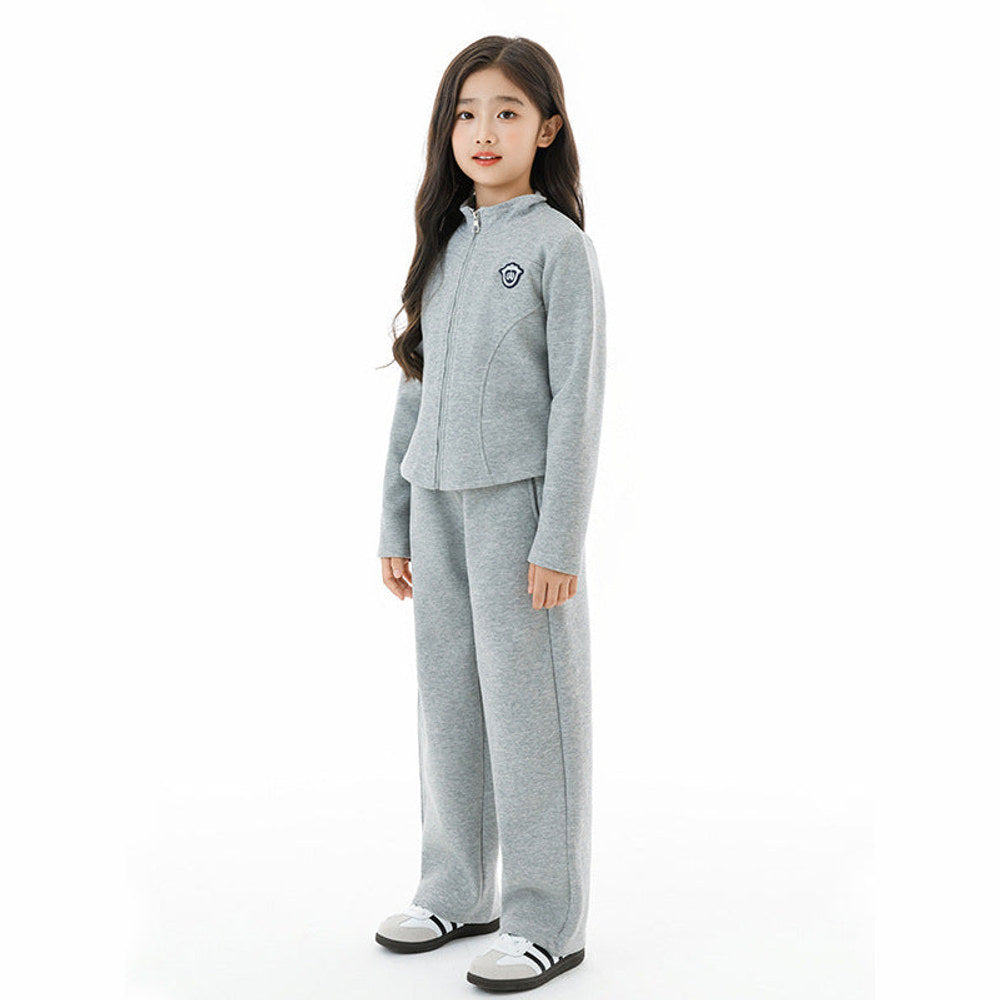 MyKids-USA® Kids Girls Long Sleeves Preppy Pattern Coat and Plain Pants Clothing Set