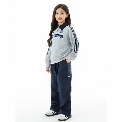 MyKids-USA® Kids Girls Long Sleeves Letters Pattern Sweatshirt and Solid Color Pants