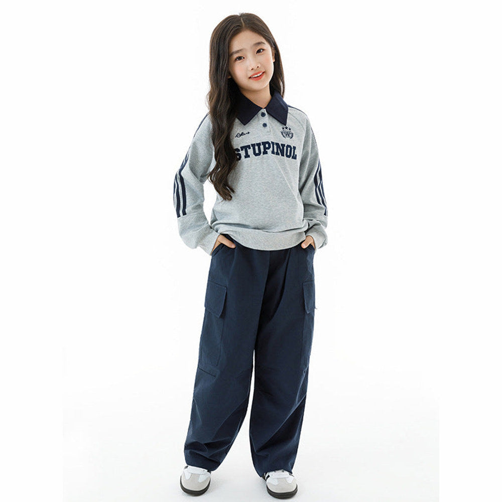 MyKids-USA® Kids Girls Long Sleeves Letters Pattern Sweatshirt and Solid Color Pants