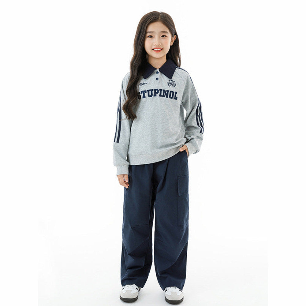 MyKids-USA® Kids Girls Long Sleeves Letters Pattern Sweatshirt and Solid Color Pants