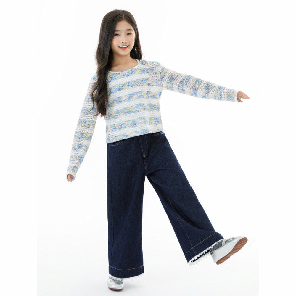 MyKids-USA® Arrival Autumn Kids Girls Long Sleeves Striped Pattern Top and Plain Vest Clothing Set