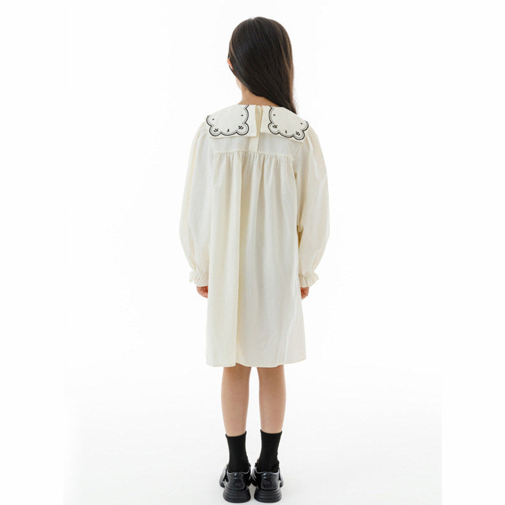 MyKids-USA® Arrival Autumn Kids Girls Long Sleeves Embroidery Dress and Black Beaded Vest Clothing Set