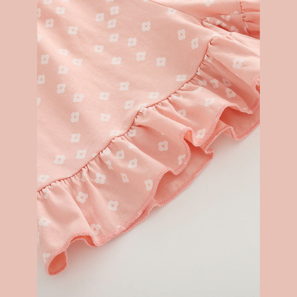 MyKids-USA® Arrival Summer Baby Kids Girls Short Sleeves Cartoon Pattern Top and Floral Shorts Clothing Set