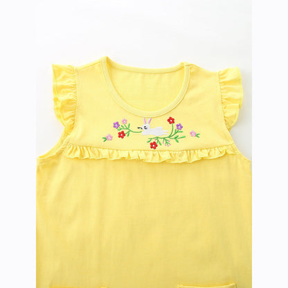 MyKids-USA® Arrival Summer Baby Kids Girls Fly Sleeves Flowers Pattern Vest and Shorts Clothing Set
