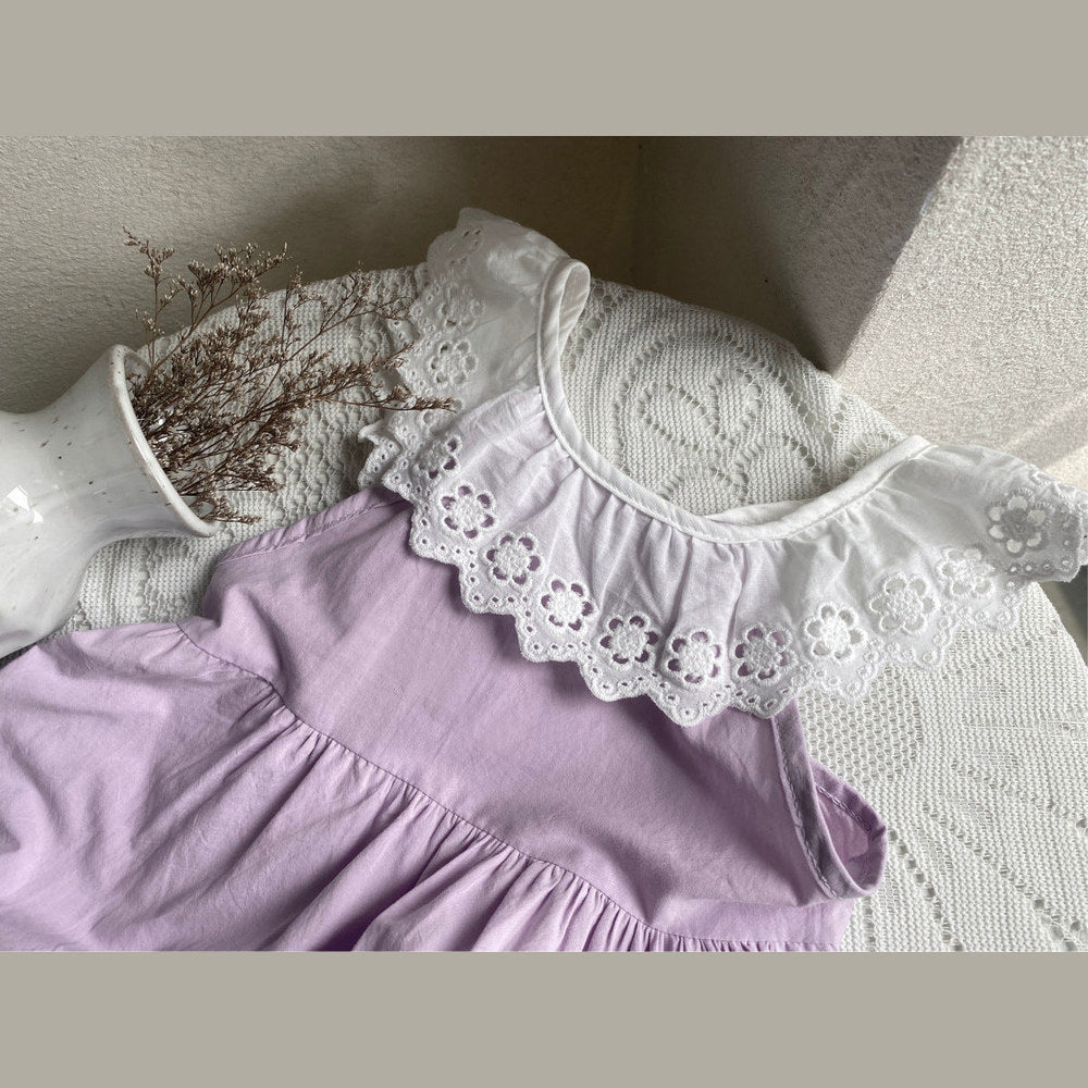 MyKids-USA® Summer Arrival Baby Girls Sleeveless Cute Flowers Hollow-out Pattern Collar Bodysuit