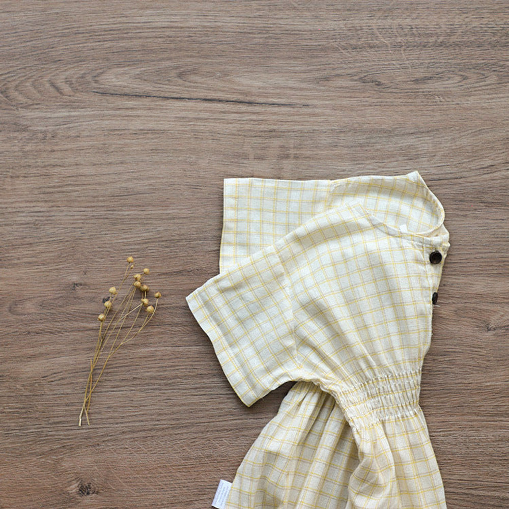 MyKids-USA® Summer Arrival Baby Girls Short Sleeves Casual Plaid Dress