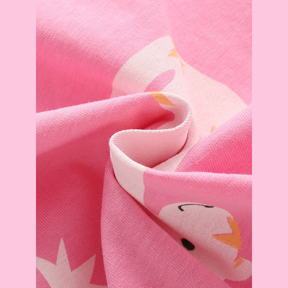 MyKids-USA®  Arrival Summer Baby Kids Girls Short Sleeves Animals Cartoon Pattern T-shirt and Shorts Clothing Set